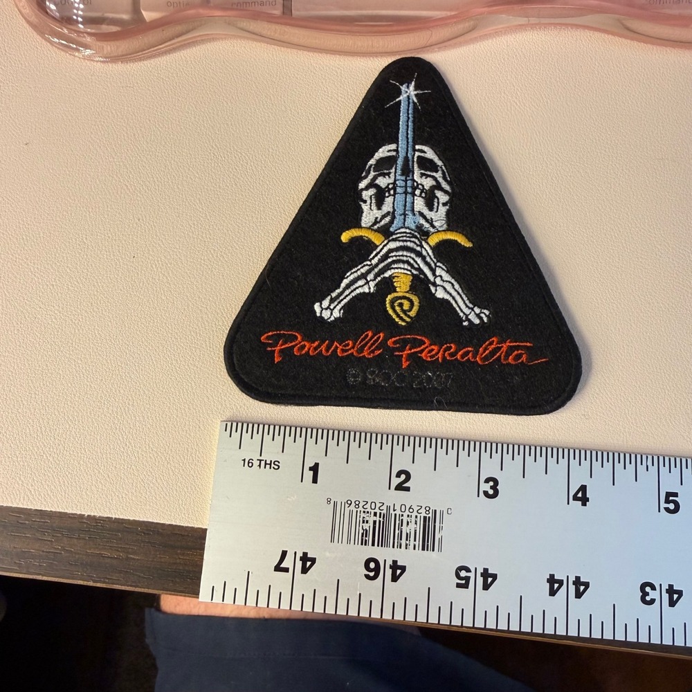 Powell Peralta Skateboard Patch SCC 2007 Skeleton Sword Emblem